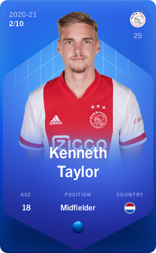 Sorare - Sorare Official - Kenneth Taylor 2020-21 • Super Rare 2/10 - NFT # 107113647532185018089482418515100377834973820952223302770895598148080915864896
