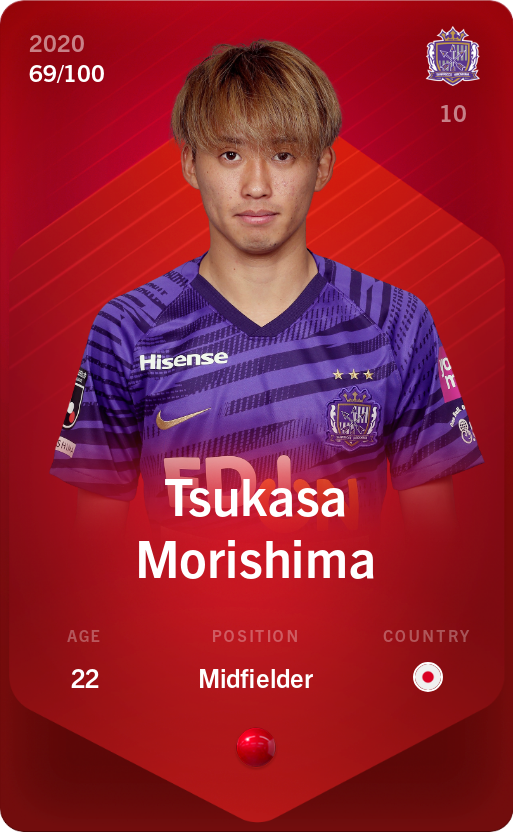 Sorare - Sorare Official - Tsukasa Morishima 2020-21 • Rare 69/100 - NFT # 93694640495636760734877115075455845563012585253909177010875514409518972842254