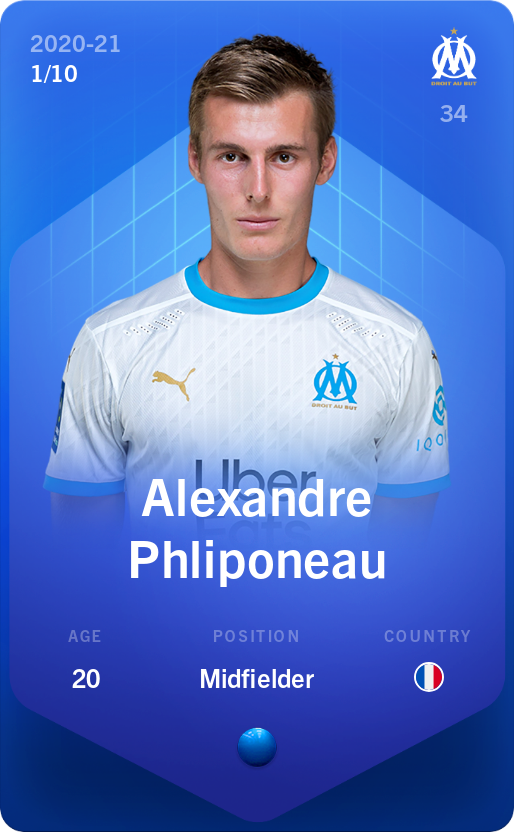 Sorare - Sorare Official - Alexandre Phliponeau 2020-21 • Super Rare 1/10 - NFT # 35745725425657493042155532393415694932269269123370200908197183281106682886066
