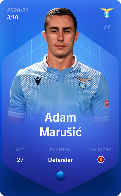 Sorare - Sorare Official - Adam Marušić 2020-21 • Super Rare 3/10 - NFT # 44142939696113769833523561642782576506373706094274772652041867054927866124029