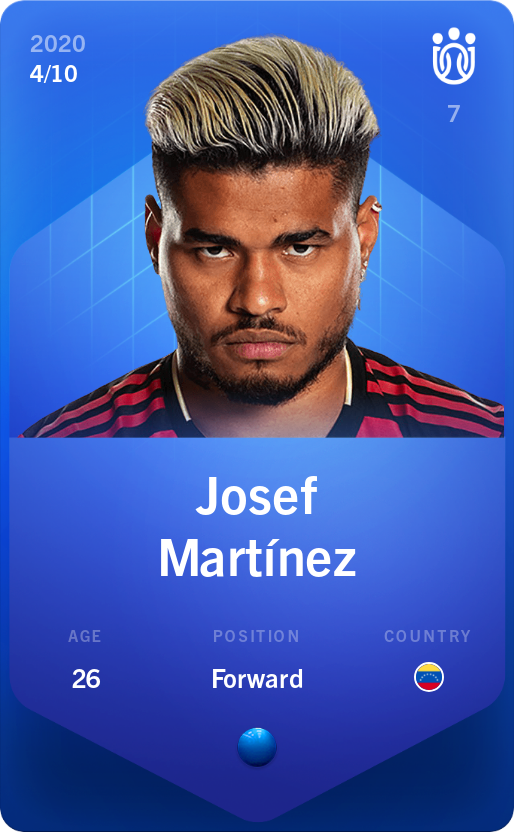 Sorare - Sorare Official - Josef Martínez 2020-21 • Super Rare 4/10 - NFT # 95329683892347565993037234596983850543770327374394588596975344191313994249157