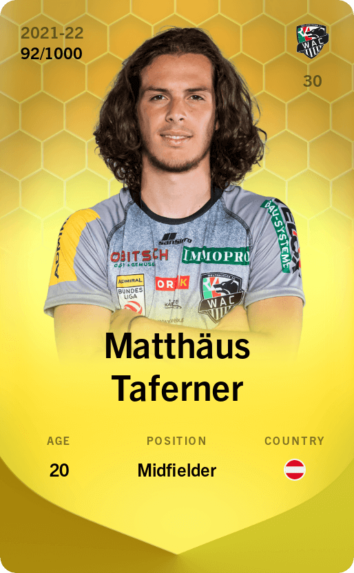 Matthäus Taferner 2021-22 • Limited 92/1000