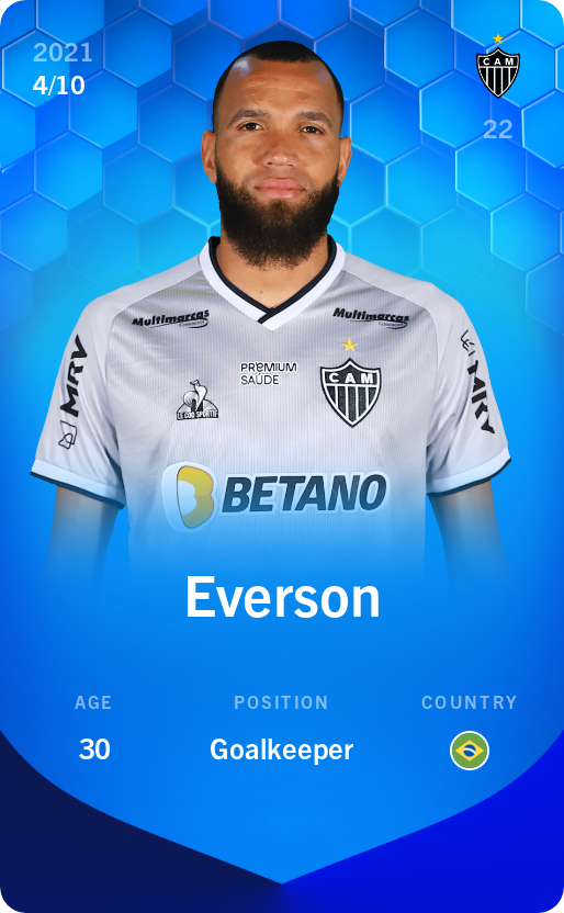 Sorare - Sorare Official - Everson 2021-22 • Super Rare 4/10 - NFT # 98772037665318402366560105035804305510549304934443412738330560158508160442911