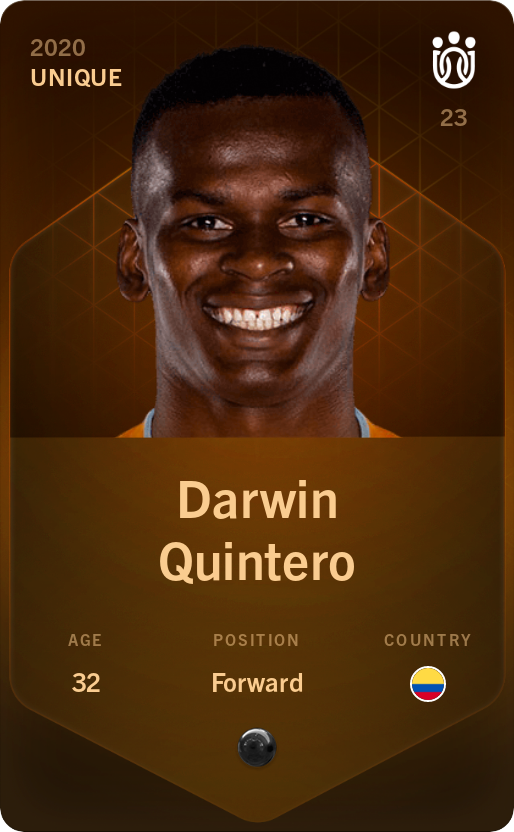 Sorare - Sorare Official - Darwin Quintero 2020-21 • Unique - NFT # 45056505593242069229871886905658632689840002915130087054564894491456524771603