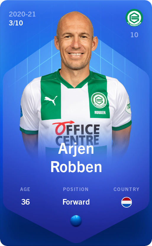 Sorare - Sorare Official - Arjen Robben 2020-21 • Super Rare 3/10 - NFT # 52700254720099830116105960313918729994442163343485060938619002370646012342752
