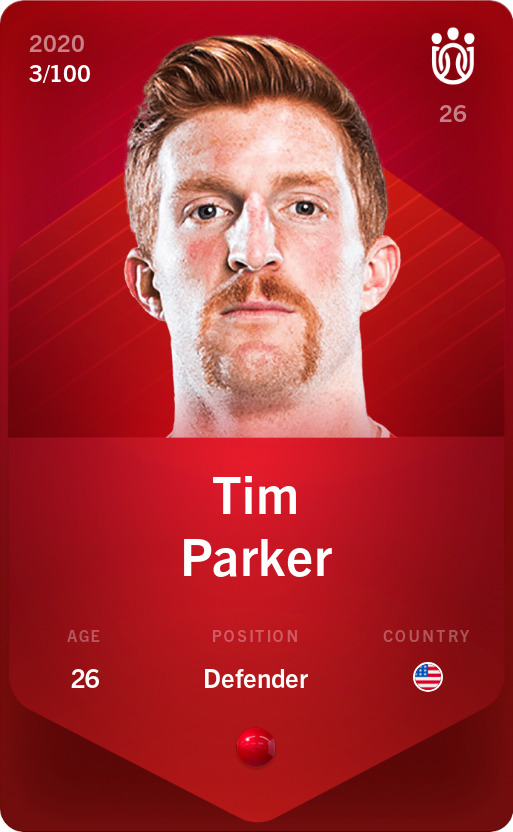 Sorare - Sorare Official - Tim Parker 2020-21 • Rare 3/100 - NFT # 14800896917336859120927700842835274944390275189052368058420019193653280470338