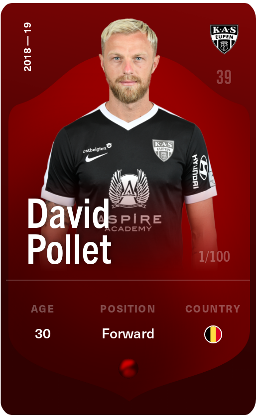 Sorare - Sorare Official - David Pollet 2018-19 • Rare 1/100 - NFT # 11003363417584929356381133166236248025037751086762862950237654482529560001097