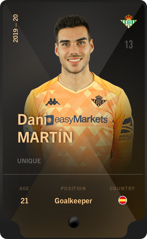 Sorare - Sorare Official - Dani Martín 2019-20 • Unique - NFT # 59161945035181324030014428468952620915646434464969449530985328721531008989263