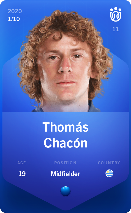 Sorare - Sorare Official - Thomás Chacón 2020-21 • Super Rare 1/10 - NFT # 78056853222706028234660872949159058032486069296806207398553999701324364403801