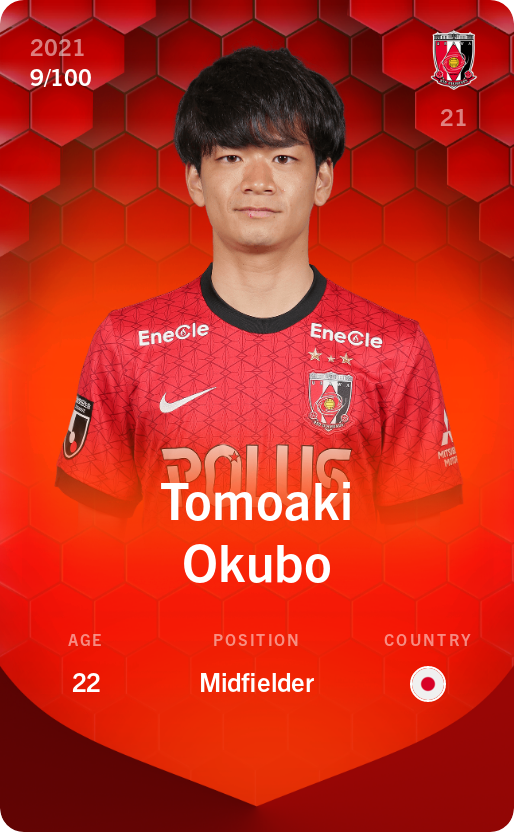 Sorare - Sorare Official - Tomoaki Okubo 2021-22 • Rare 9/100 - NFT # 49114315650884522520355010189541569590335239323152568267793660683906040071899