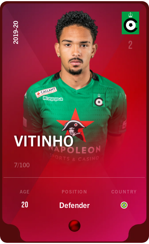 Sorare - Sorare Official - Vitinho 2019-20 • Rare 7/100 - NFT # 83538743026182980190877051375415196775352582717567822739689824113672775158677