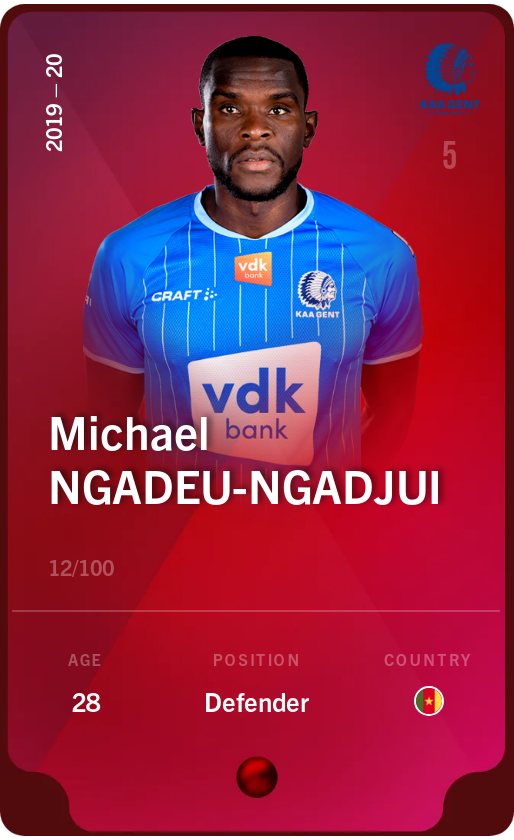 Sorare - Sorare Official - Michael Ngadeu-Ngadjui 2019-20 • Rare 12/100 - NFT # 79079138809070425251381172727678072012661975723485694584819381474003500576063