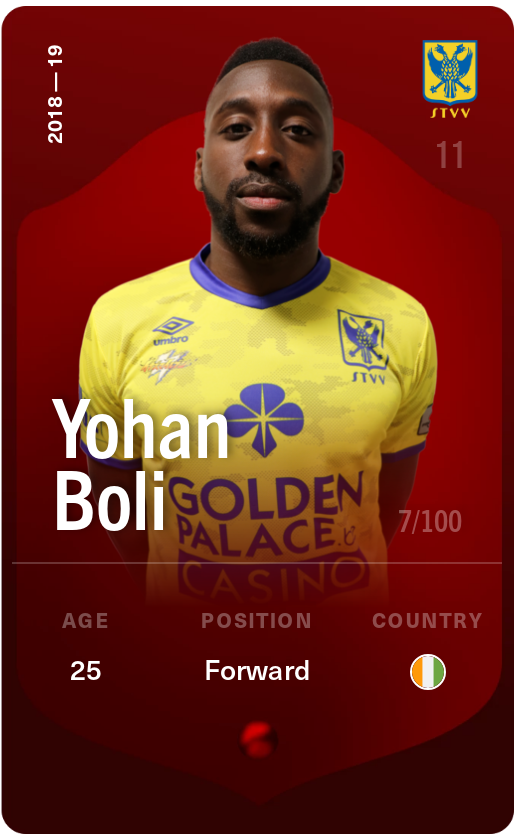 Sorare - Sorare Official - Yohan Boli 2018-19 • Rare 7/100 - NFT # 85339834258797126189043795656561749872009884585439166649199892341992289848430