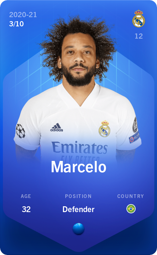Sorare - Sorare Official - Marcelo 2020-21 • Super Rare 3/10 - NFT # 100226316701310290458892768821401265580849476366677692531979250883884077816008