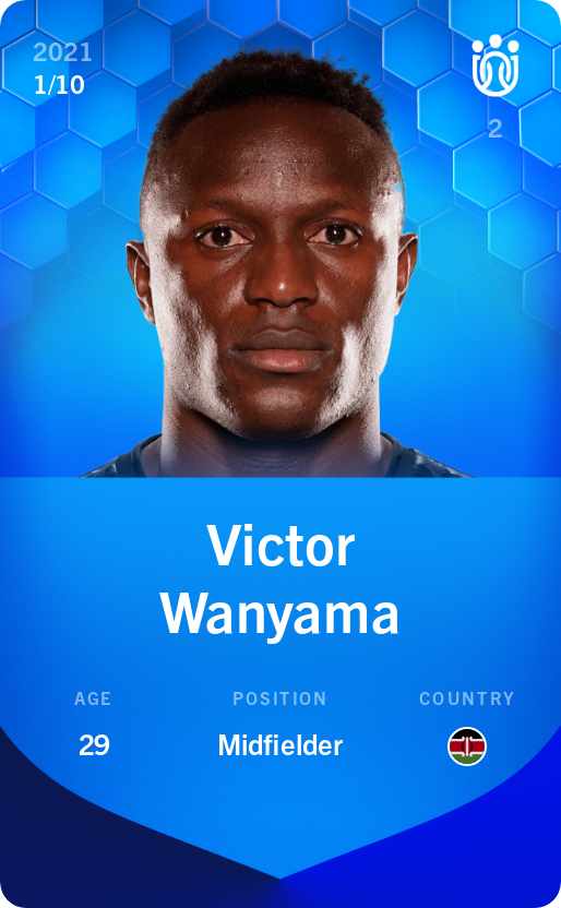Sorare - Sorare Official - Victor Wanyama 2021-22 • Super Rare 1/10 - NFT # 4396772640702944983929549848992398455812908288277117630349285302404361290518