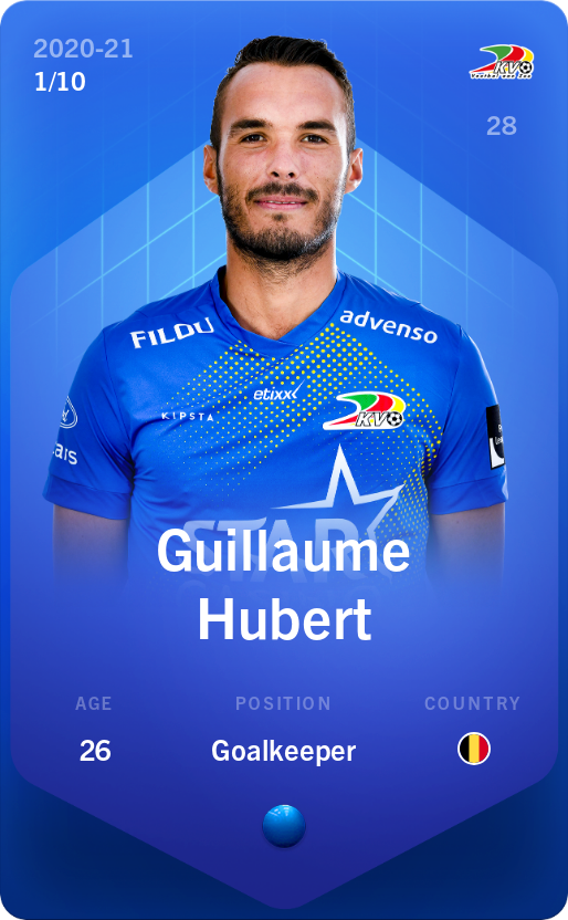 Sorare - Sorare Official - Guillaume Hubert 2020-21 • Super Rare 1/10 - NFT # 74929749561953424531658343372990997666992807675092027362836038178491272221139