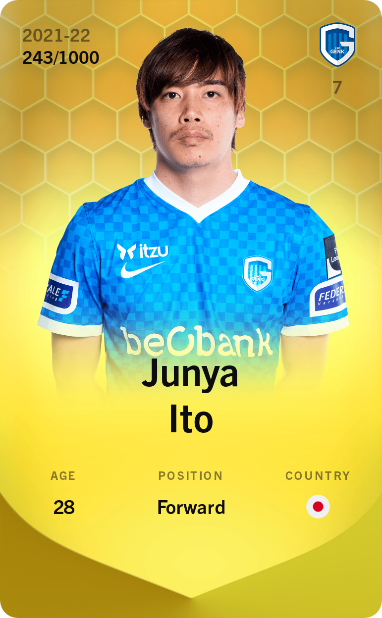 Sorare - Sorare Official - Junya Ito 2021-22 • Limited 243/1000 - NFT # 106200805549375425131727090414011331622157378376719975959158796495330238617153