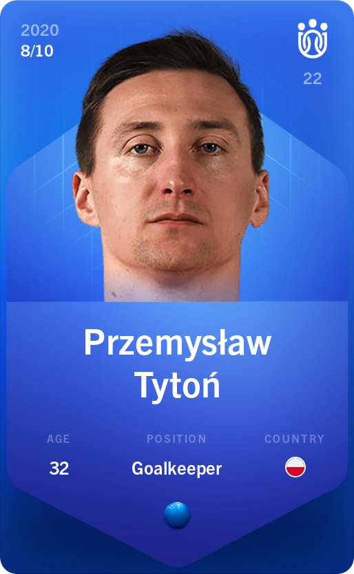 Sorare - Sorare Official - Przemysław Tytoń 2020-21 • Super Rare 8/10 - NFT # 35298085520020088447217198074174784068833272982254898099345759822741397621116