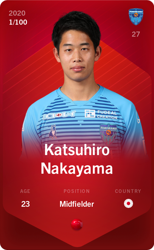 Sorare - Sorare Official - Katsuhiro Nakayama 2020-21 • Rare 1/100 - NFT # 43021598296159058254591791190720764590361110399410074295823284948912649446969