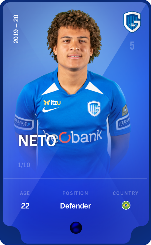 Sorare - Sorare Official - Neto 2019-20 • Super Rare 1/10 - NFT # 73157007384755992460974378430542589112070132866650412875309409737718272006737