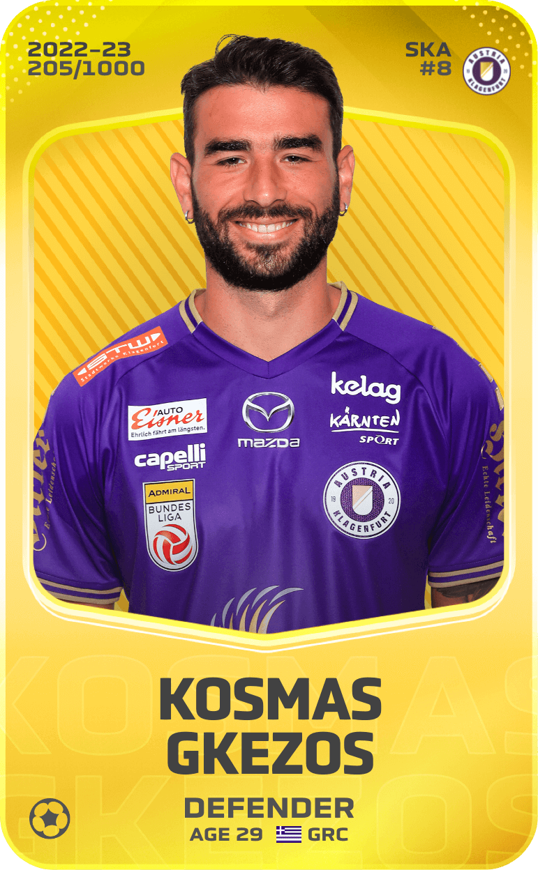 Kosmas Gkezos 2022-23 • Limited 205/1000