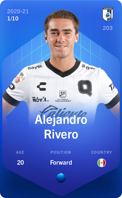 Sorare - Sorare Official - Alejandro Rivero 2020-21 • Super Rare 1/10 - NFT # 62755710809207397695755174123710143044882523429751301795566778995510819609634
