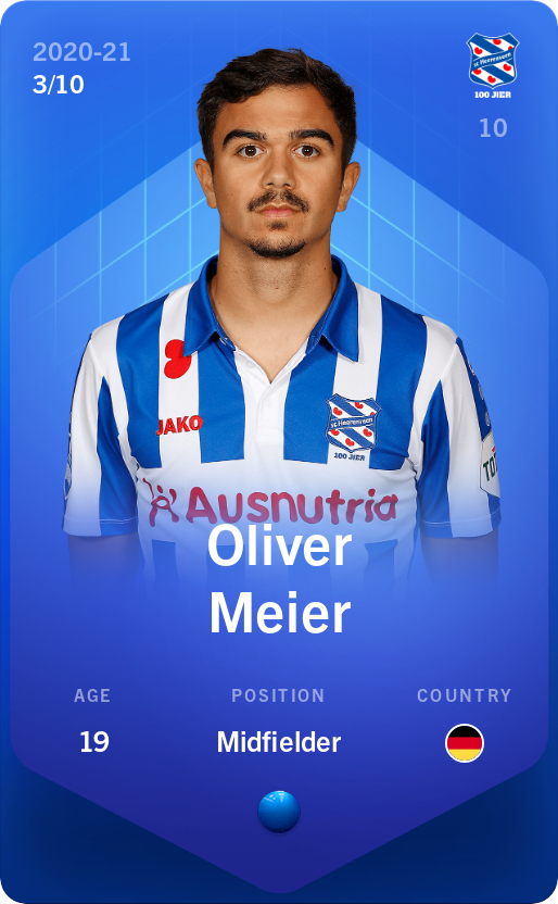 Sorare - Sorare Official - Oliver Meier 2020-21 • Super Rare 3/10 - NFT # 63266057694669291938533375617360727459145632225256220526897089883333441272298