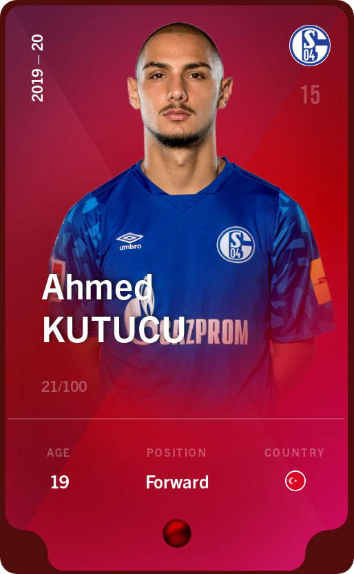 Sorare - Sorare Official - Ahmed Kutucu 2019-20 • Rare 21/100 - NFT # 59625825900173476590699860508865707941129460134580616870311591138939602970537