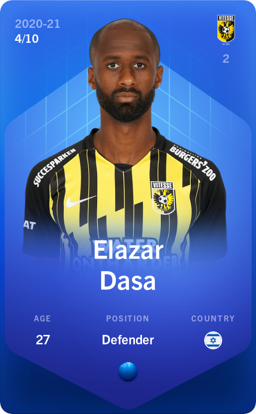 Sorare - Sorare Official - Elazar Dasa 2020-21 • Super Rare 4/10 - NFT # 14747790267366267564014253791012213655152439209698094446070244924082645252137