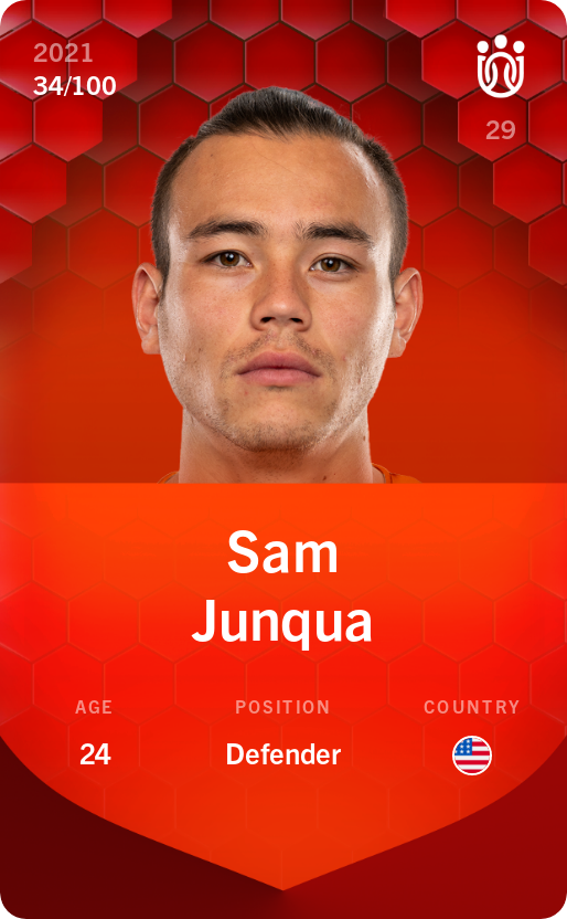 Sorare - Sorare Official - Sam Junqua 2021-22 • Rare 34/100 - NFT # 32786901841298752816746945894413768593260710988966574150512741176884814823201