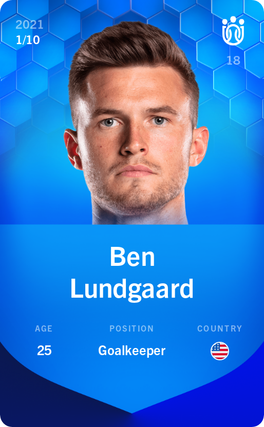 Sorare - Sorare Official - Ben Lundgaard 2021-22 • Super Rare 1/10 - NFT # 54783021195615612814984952018338554670864321229295421564642721561898004288110