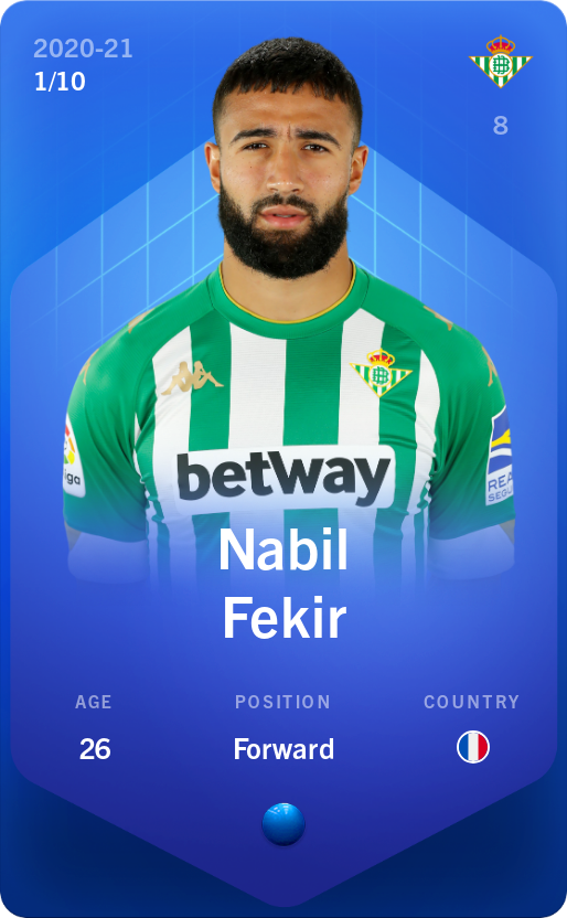 Sorare - Sorare Official - Nabil Fekir 2020-21 • Super Rare 1/10 - NFT # 75974815526805046458172637720933703189372333407907866824047323539830991462168