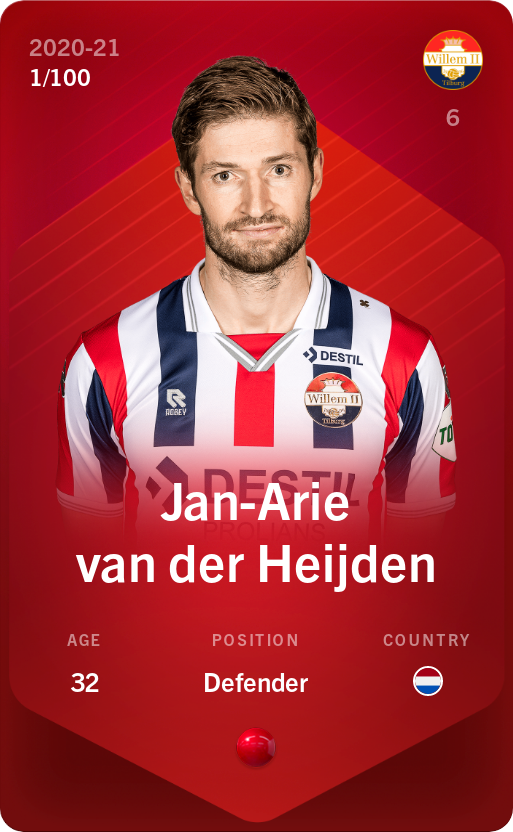 Sorare - Sorare Official - Jan-Arie van der Heijden 2020-21 • Rare 1/100 - NFT # 25520599252643347069566709404044506472892062248285099014033306211681758424116