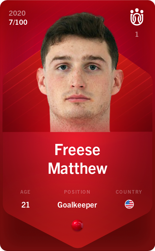 Sorare - Sorare Official - Freese Matthew 2020-21 • Rare 7/100 - NFT # 51852579963049340082667392913286355329185823292823533586045017067507640410680