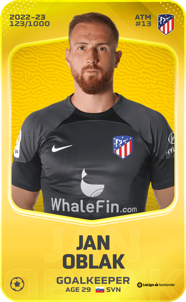 Jan Oblak 2022-23 • Limited 123/1000