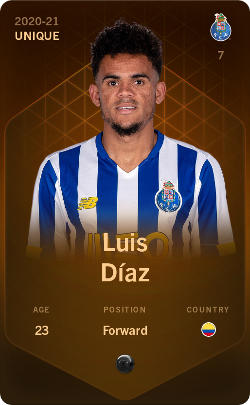 Sorare - Sorare Official - Luis Díaz 2020-21 • Unique - NFT # 100509948055415731479196500402270658534105964861640648374327792025264091453442