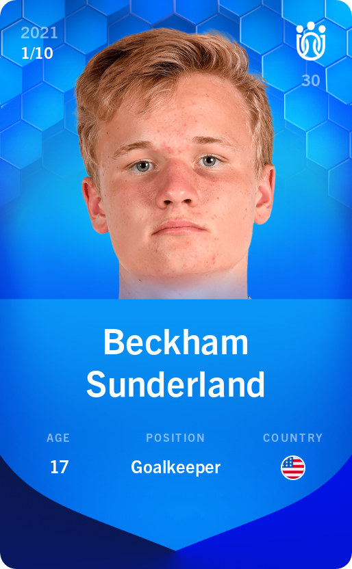 Sorare - Sorare Official - Beckham Sunderland 2021-22 • Super Rare 1/10 - NFT # 65400380564147342967545218504347401058026467738201680535497938026131600361569