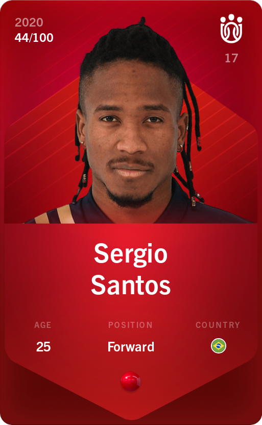 Sorare - Sorare Official - Sergio Santos 2020-21 • Rare 44/100 - NFT # 84110667347195273747245981811615689761214969909236977141209964612541050726756