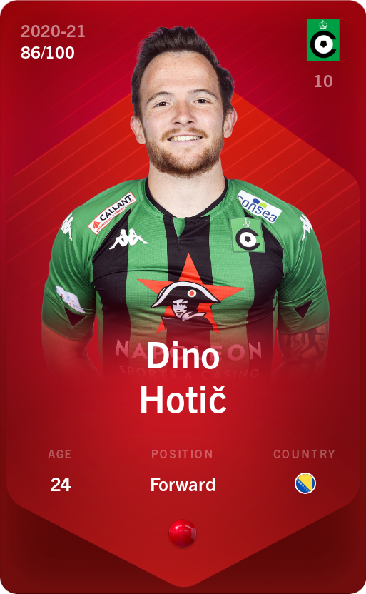 Sorare - Sorare Official - Dino Hotič 2020-21 • Rare 86/100 - NFT # 73733572634859295565175853574570242171224544061895303031733939789296602071971