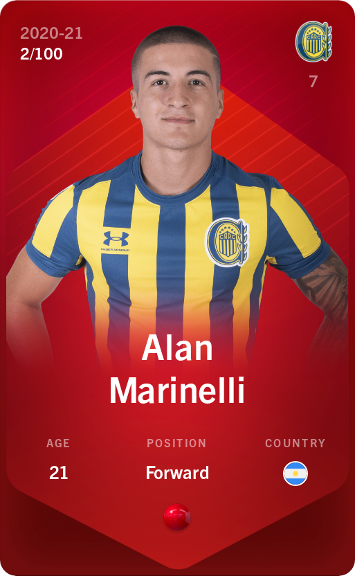 Sorare - Sorare Official - Alan Marinelli 2020-21 • Rare 2/100 - NFT # 2200964700432173019341936174716934136771020575288472042168756671442524745491