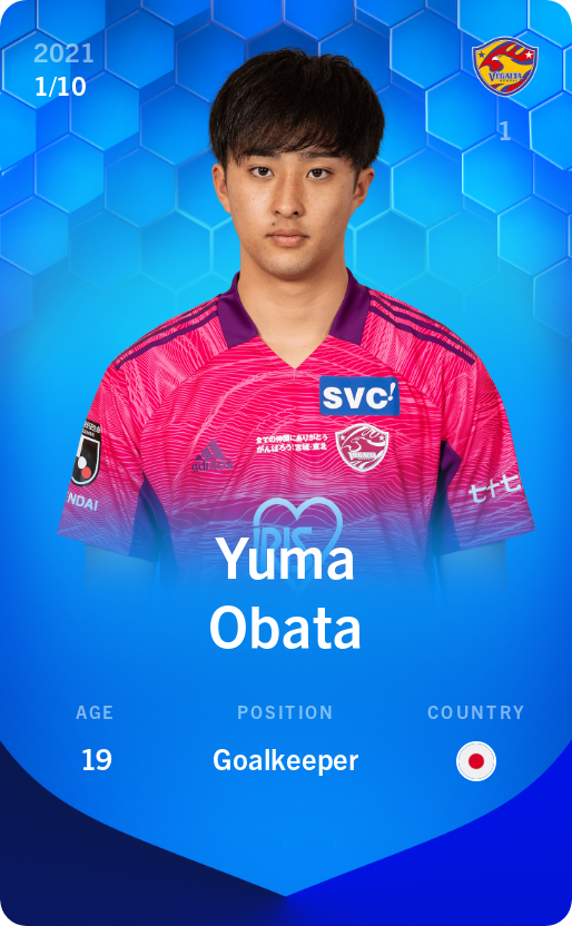 Sorare - Sorare Official - Yuma Obata 2021-22 • Super Rare 1/10 - NFT # 17073387842754098799259029174422398216875036866542514839529301280902325459822