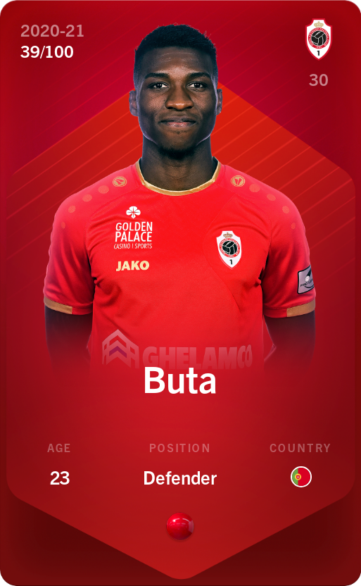 Sorare - Sorare Official - Buta 2020-21 • Rare 39/100 - NFT # 107832634064213287671872920099874202129512247225947192716269706471142905877228