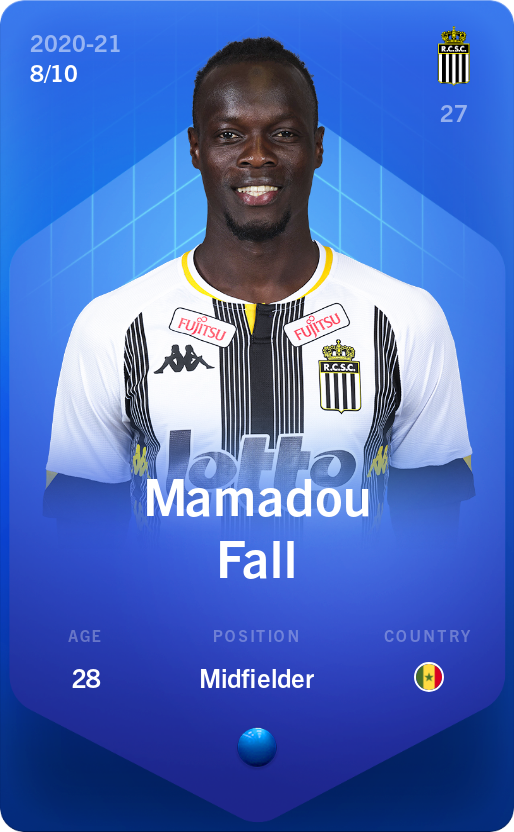 Sorare - Sorare Official - Mamadou Fall 2020-21 • Super Rare 8/10 - NFT # 15148406612715766596066899603291678816380134459930900642924701859492991450