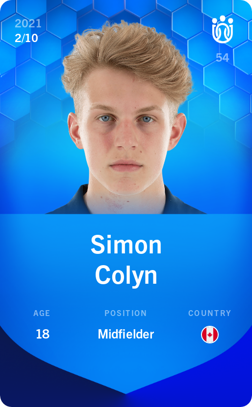 Sorare - Sorare Official - Simon Colyn 2021-22 • Super Rare 2/10 - NFT # 115652760119328563794501577015914012541491907661450191296041154590144425266878