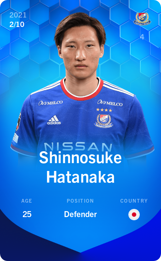 Sorare - Sorare Official - Shinnosuke Hatanaka 2021-22 • Super Rare 2/10 - NFT # 103994751307292221160287341965032767090343347774353142210085525252796267522187