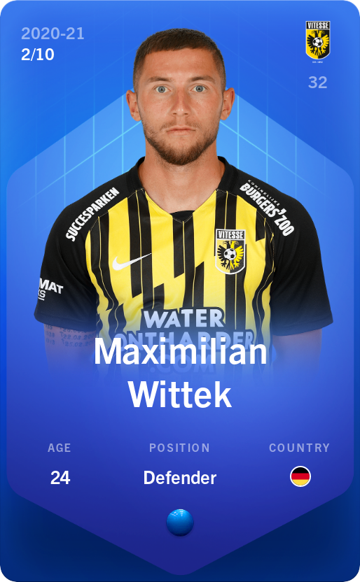 Sorare - Sorare Official - Maximilian Wittek 2020-21 • Super Rare 2/10 - NFT # 64478930460385006683089231997301301725900031296454677210437562437956463803492