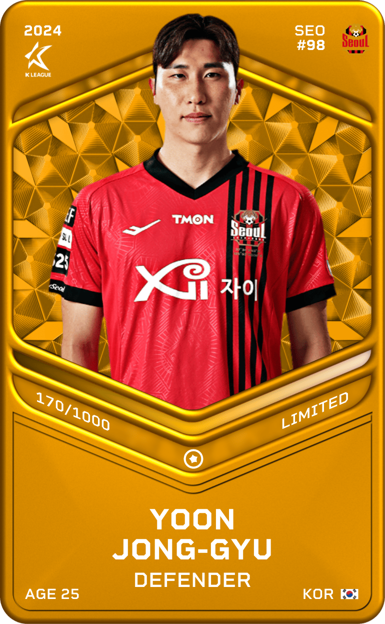 Yoon Jong-Gyu 2024-25 • Limited 170/1000