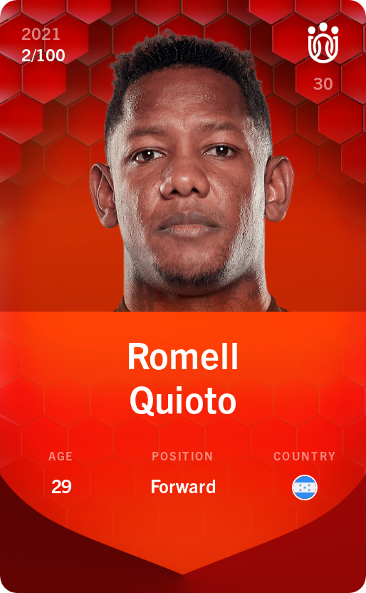 Sorare - Sorare Official - Romell Quioto 2021-22 • Rare 2/100 - NFT # 79627560267391893675105696528297098518962802051792290555282425959192387075126