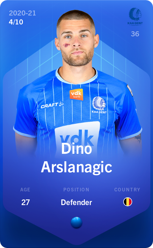 Sorare - Sorare Official - Dino Arslanagic 2020-21 • Super Rare 4/10 - NFT # 69155039746023180872265295205982629125225817267167913209297550580340209026578