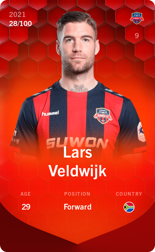 Sorare - Sorare Official - Lars Veldwijk 2021-22 • Rare 28/100 - NFT # 35259567990486442563042812918168632779840584391965372382475448180021549084043